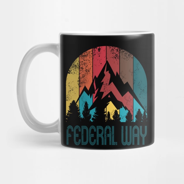 Retro City of Federal Way T Shirt for Men Women and Kids by HopeandHobby